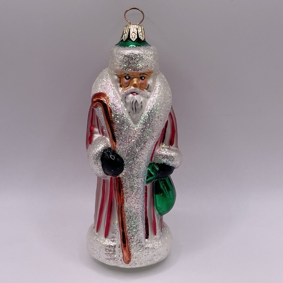 Christopher Radko PETITE CANDY STRIPE RUSSIAN Santa 5" Christmas Ornament - Picture 6 of 7